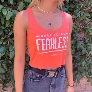 Dare to be Fearless crop tank top